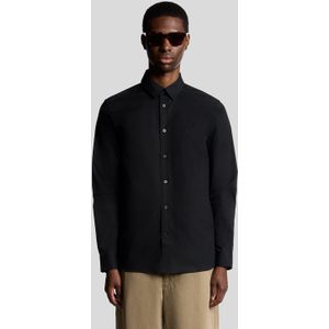 Lyle & Scott stretchstof poplin overhemd - zwart