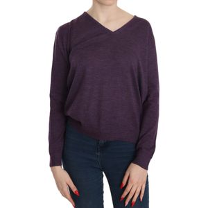 BYBLOS Paarse V-hals Lange Mouw Pullover Top