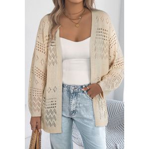 Open Gehaakte Cardigan Met Lange Mouwen