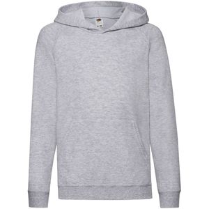 Fruit Of The Loom Kinderen Unisex Lichtgewicht Sweatshirt Met Capuchon / Hoodie (Heather Grijs)