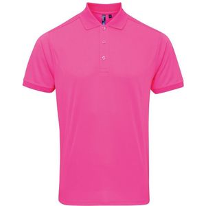 Premier Heren Coolchecker Pique Korte Mouw Polo T-Shirt (Neonroze) - Maat XL