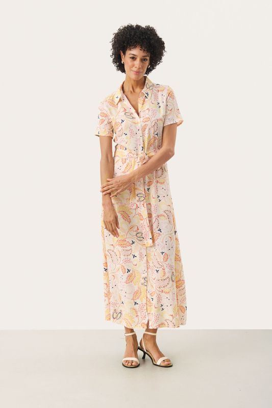 Part Two - Paisley Print Blousejurk - Multicolor - Knoopsluiting - Korte Mouwen