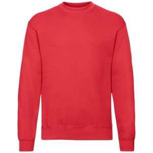 Fruit of the Loom Heren Klassiek 80/20 Ingezet Sweatshirt (Rood)
