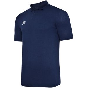 Umbro Heren Essential Poloshirt (Donker marine/wit)