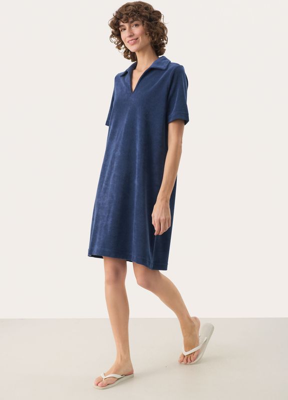 Part Two - Oceana - Jurk - Blauw - Katoen - Polyester