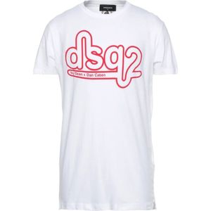 Dsquared2 - Cigarette Fit - T-shirt - Wit - 100% Katoen