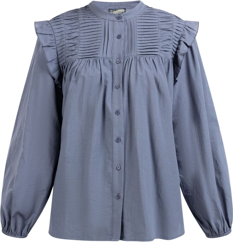 Dreimaster Bloes met lange mouwen teylon Dames Grijs-blauw