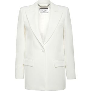 Philipp Plein - Stretch Cady Blazer - Wit - Dames