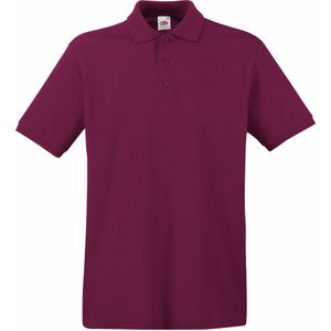 Fruit Of The Loom Premium Heren Poloshirt Met Korte Mouwen (Bordeaux)