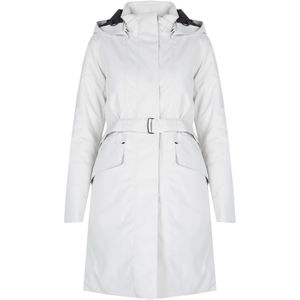 Geox - Hooded Jas - Wit - Dames - Polyester