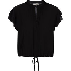 DreiMaster - Vintage Blouse - Zwart - Wijde Blouse - Knoopsluiting