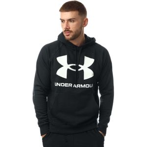 Under Armour Heren Rival Logo Fleece Hoodie (Zwart, Wit)