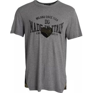 Dolce & Gabbana - T-shirt - Grijs - Graphic Print - Katoen