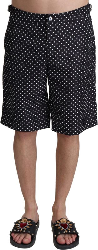 Dolce Gabbana - Polka Dot Zwembroek - Zwart - 100% Polyester