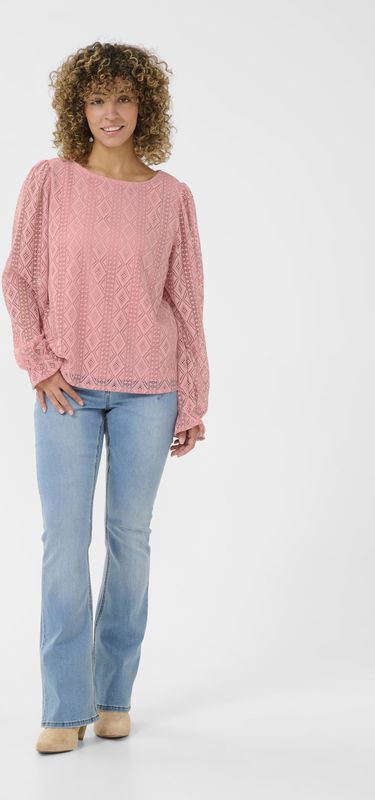 Blouse met lange mouwen Regular fit Blush rose