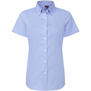 Premier Dames/Dames Supreme Oxford Formeel Overhemd Met Korte Mouwen (Oxford Blauw)