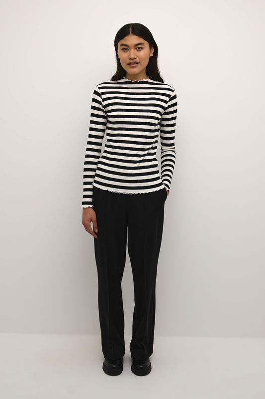 T-shirt met lange mouwen Feminine Egret/Meteorite Stripe blue white