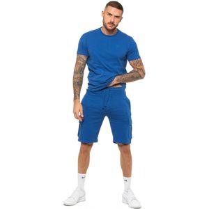Enzo | Heren T-shirt Trainingspak Met Shorts Set - Blauw