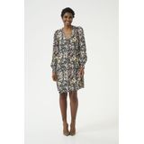 CULTURE Jurk 'CUSika Bello'  lichtblauw / geel / zwart / wit