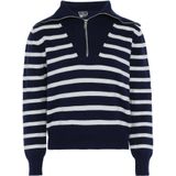 DreiMaster - Troyer Trui - Donker Marineblauw - Dames - Gestreept