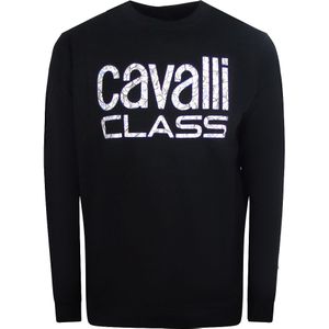 Cavalli Class - Sweatshirt - Zwart - Gedurfd Bloemenontwerp