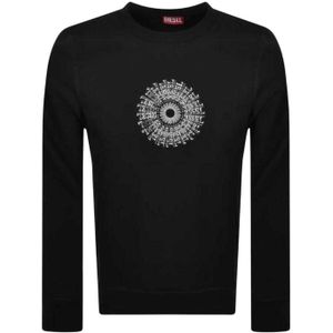 Diesel Uniseks Adult Cirkel Logo Sweatshirt (Zwart)