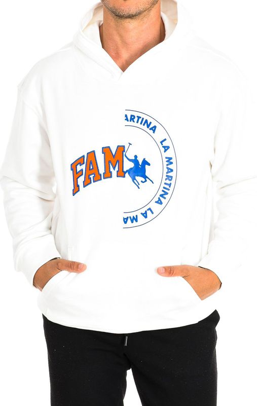 La Martina - Hoodie - Wit - 100% Katoen