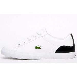 Boy's Lacoste Childrens Lerond Trainers In White Black - Maat 30