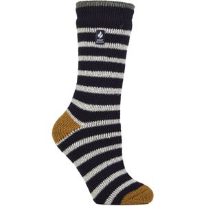 Dames Amara Twee Kleurige Strepenpatroon Thermosokken