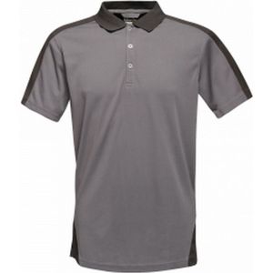 Regatta Herencontrast Coolweave Polo Shirt (Afdichting Grijs/Zwart) - Maat 2XL