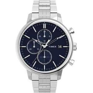 Timex Chicago Heren Horloge Zilverkleurig TW2V01700