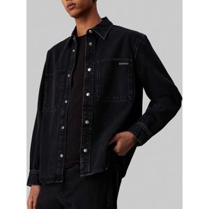 Calvin Klein - Regular-Fit Linear Denim - Herenoverhemd - Denim