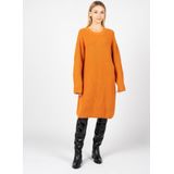 Silvian Heach - Gebreide Trui - Oranje - Ronde Halslijn - Midi Lengte