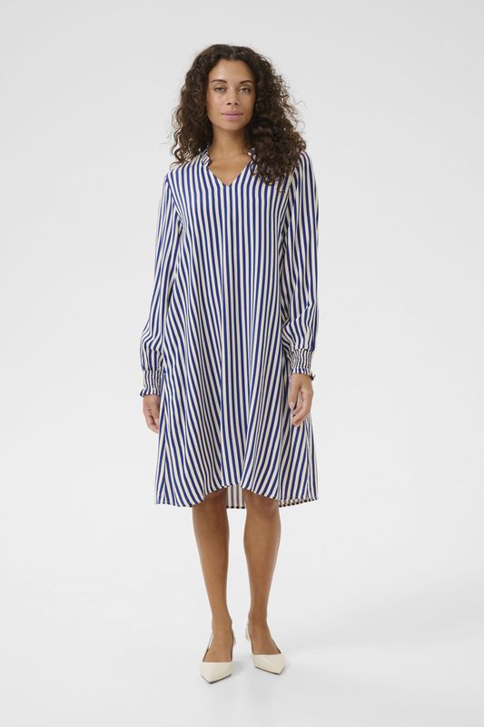 Jurk Relaxed fit blue white