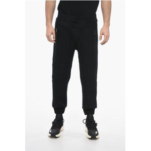 Neopreen Skinny Fit Biker Joggingbroek in Zwart