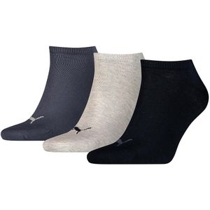 Puma Unisex Adult Invisible Socks (Pakket van 3) (Marine / Lichtgrijs / Zwart)