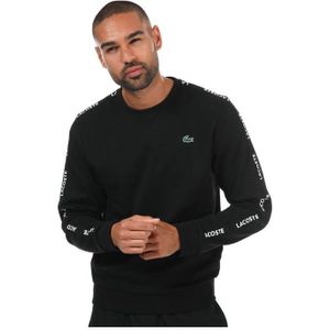 Lacoste sweatshirt met logotape voor heren, zwart