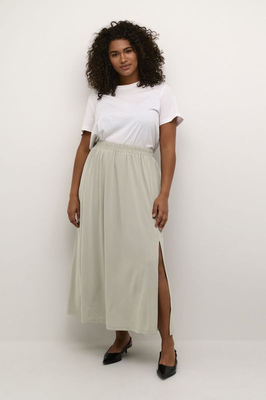 KAFFE - CURVE - A-lijn Rok - Pastelgroen - 7/8 Lengte