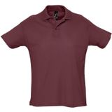 SOLS Heren Zomer II Pique Poloshirt Met Korte Mouwen (Bourgondië) - Maat M