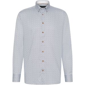 Bugatti Herren Casual overhemd met grafisch minimaal ontwerp