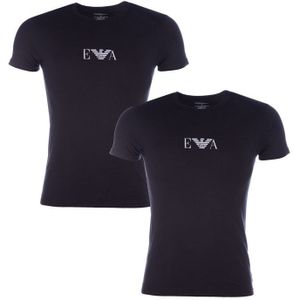 Armani 2-pack T-shirts Voor Heren In Het Zwart - Maat XL