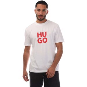 Hugo Heren Daltorip T-Shirt (Wit)