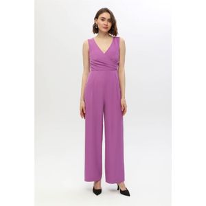 Gegoten Banden Hals Jumpsuit