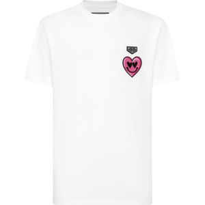 Ronde Hals T-shirt Glimlach