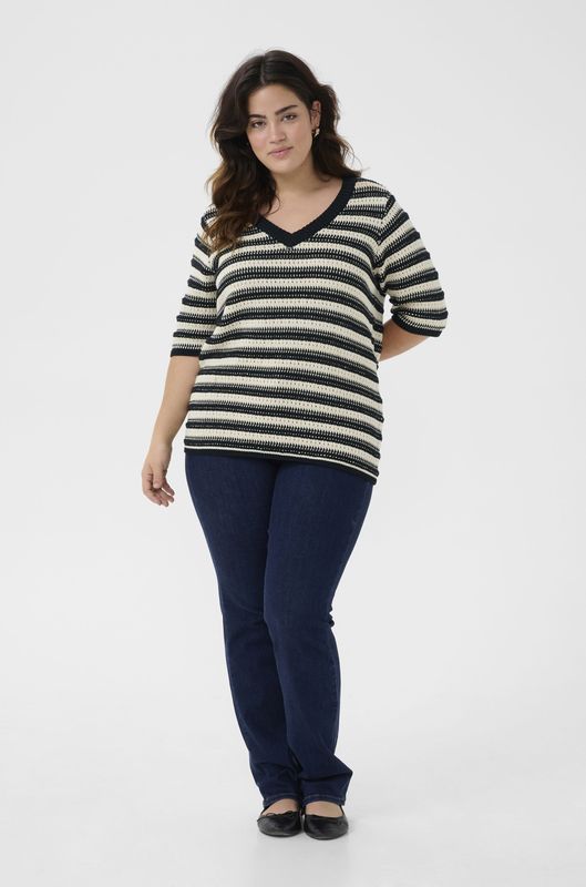 Pullover Loose fit black offwhite