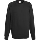 Fruit Of The Loom - Lichtgewicht Raglan Sweatshirt - Zwart - 240 GSM