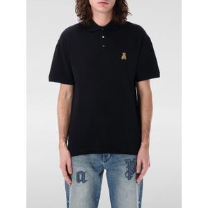 Palm Angels - Polo - Zwart - 100% Katoen - Knoopsluiting - Kraag