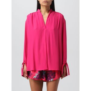 Pinko - Fuchsia Lange Mouw Blouse - Roze - V-hals