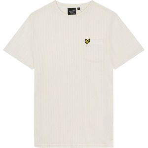 Lyle & Scott Heren Streep Textuur T-shirt (Wit)