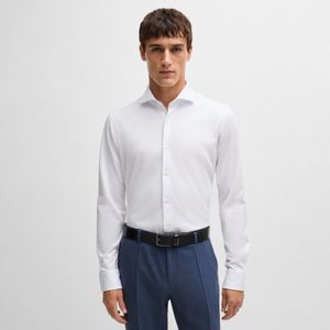 Heren Boss P-Joe Regular-Fit overhemd in wit